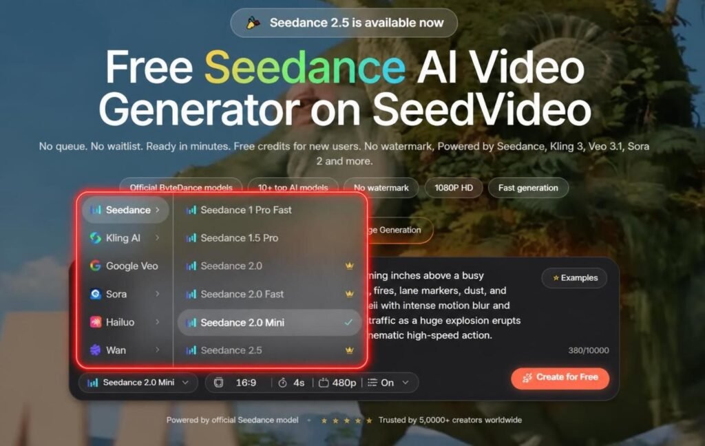 Seedance AI video models including Kling Veo and Sora