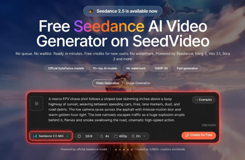 Seedance AI text-to-video and image-to-video generator